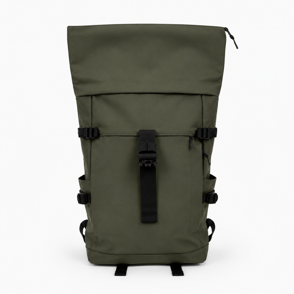 Mochila Roll Top Premium Verde Oliva