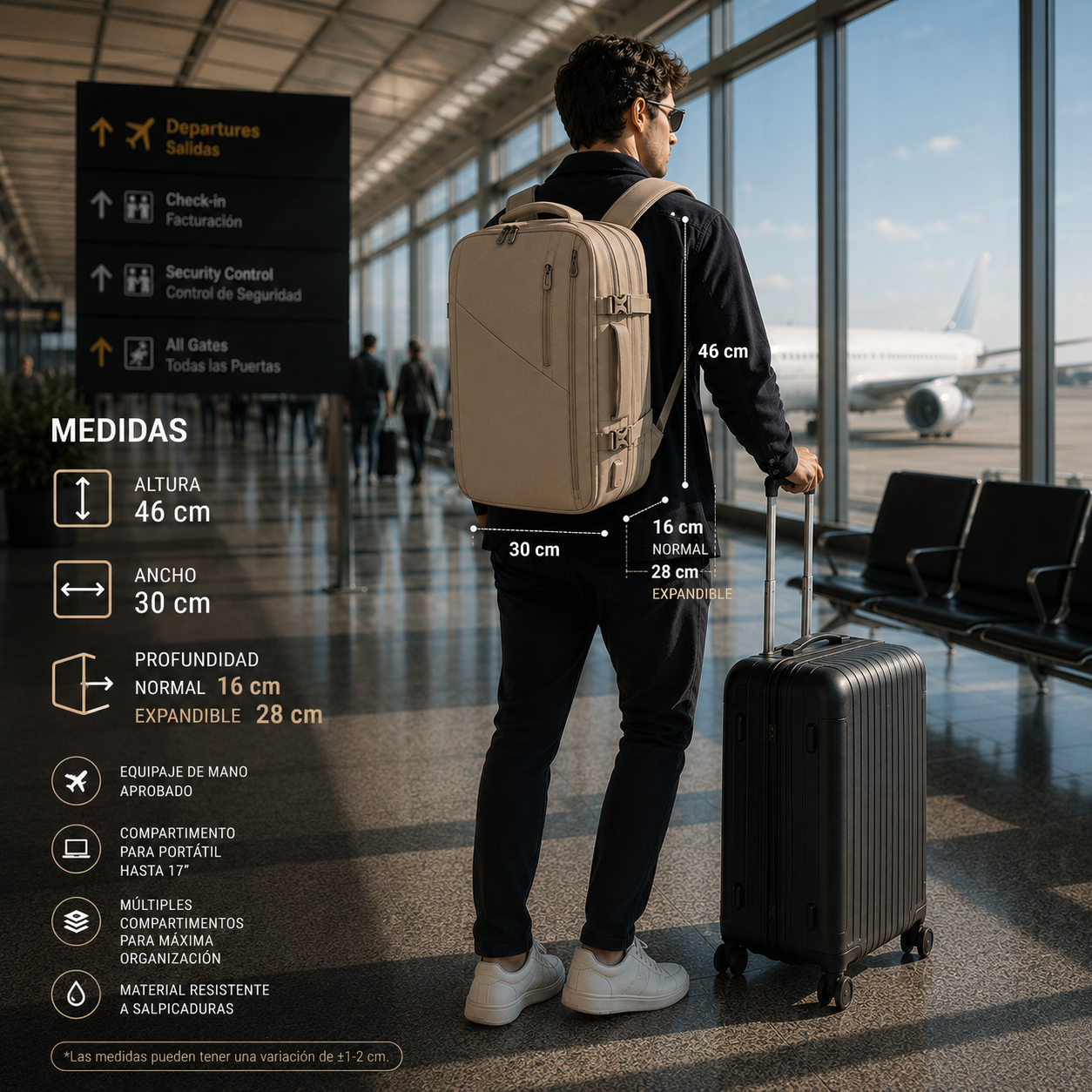 Mochila Lead Trip Beige